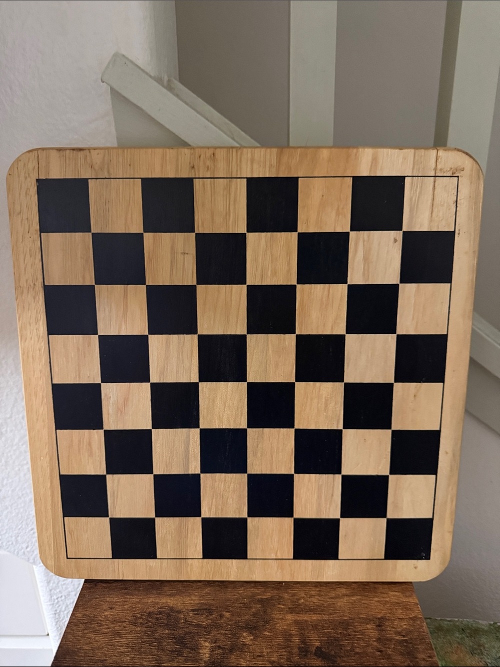 Wooden Chess Board - Black and Natural